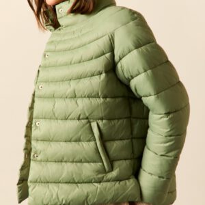 Cazadora plumas verde