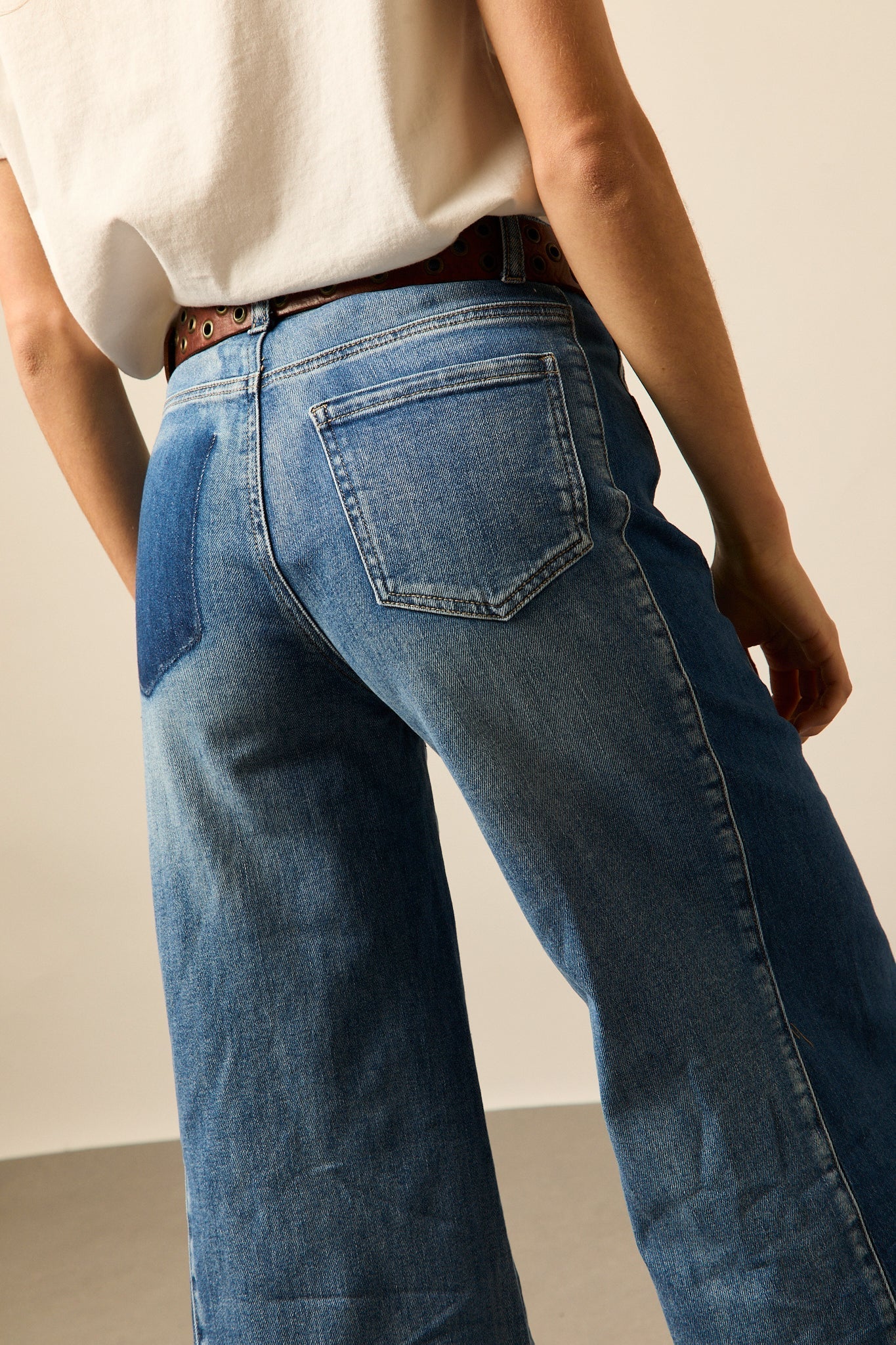 Jeans anchos bicolor - Image 7